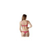 Soutien-gorge demi seins avec armatures et son string ouvert 